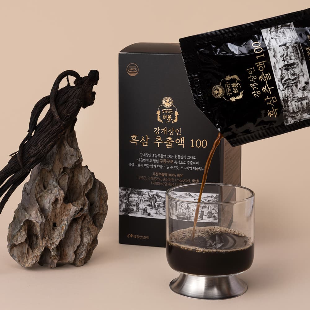Sản phẩm Nước Chiết Hắc Sâm Cửu Chưng Cửu Sái Nguyên Chất của Kanggae Sangin